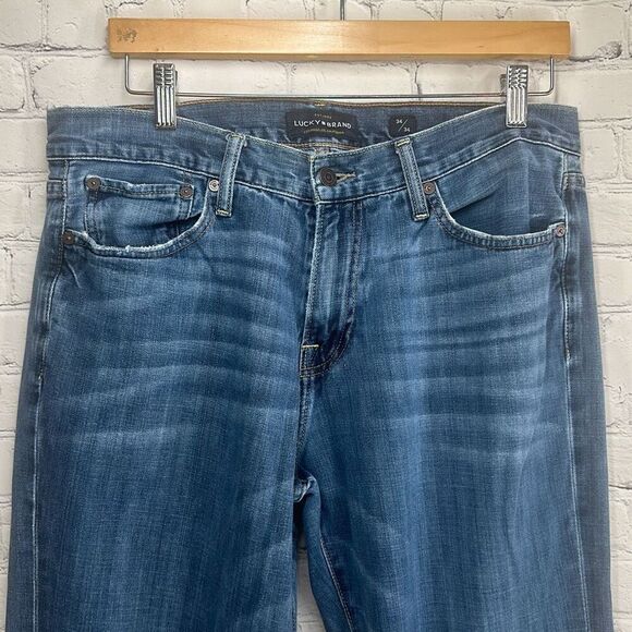 Lucky Brand Men’s 221 Straight Jeans Denim Distressed Size 34x34 - Picture 2 of 13